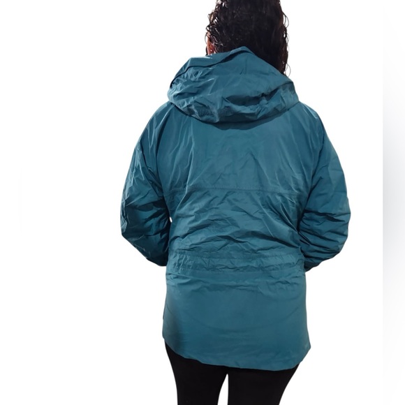 Vintage 90s REI Women’s XL GORE-TEX Hooded Jacket Teal Waterproof - Picture 8 of 8